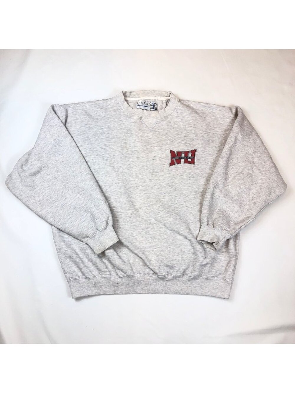 Vintage Gear For Sports Northeastern University Gray Crewneck Sweatshirt Large